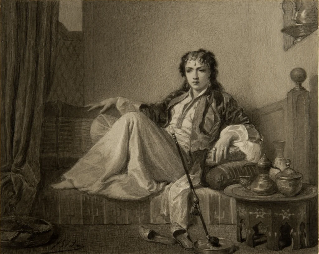 Alexandre Bida, Femme assise fumant l'opium